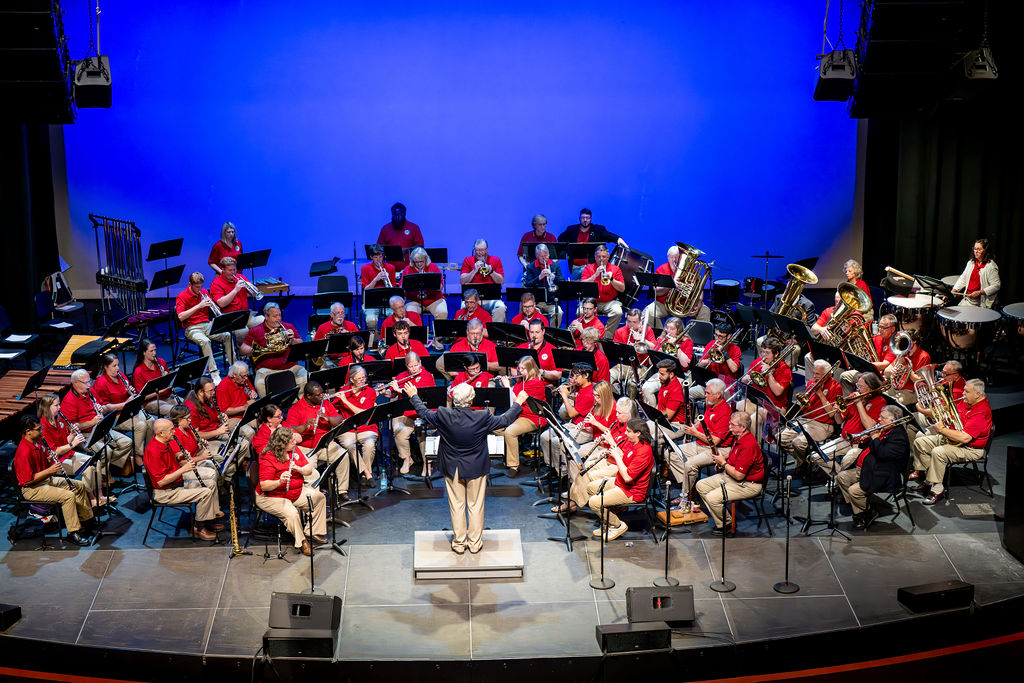 Southeast Alabama Community Band performs its 25th anniversary concert at Crosby Theater in Troy, Alabama.